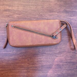 Free People Vegan Wristlet Wallet Womens